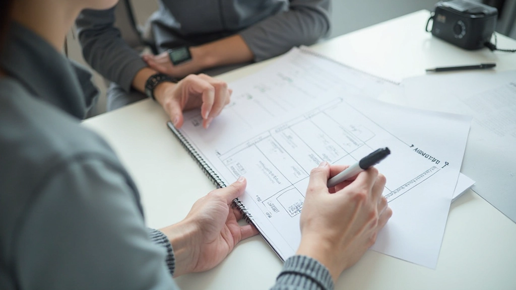 Матрица приоритизации с четырьмя квадрантами на рабочем столе