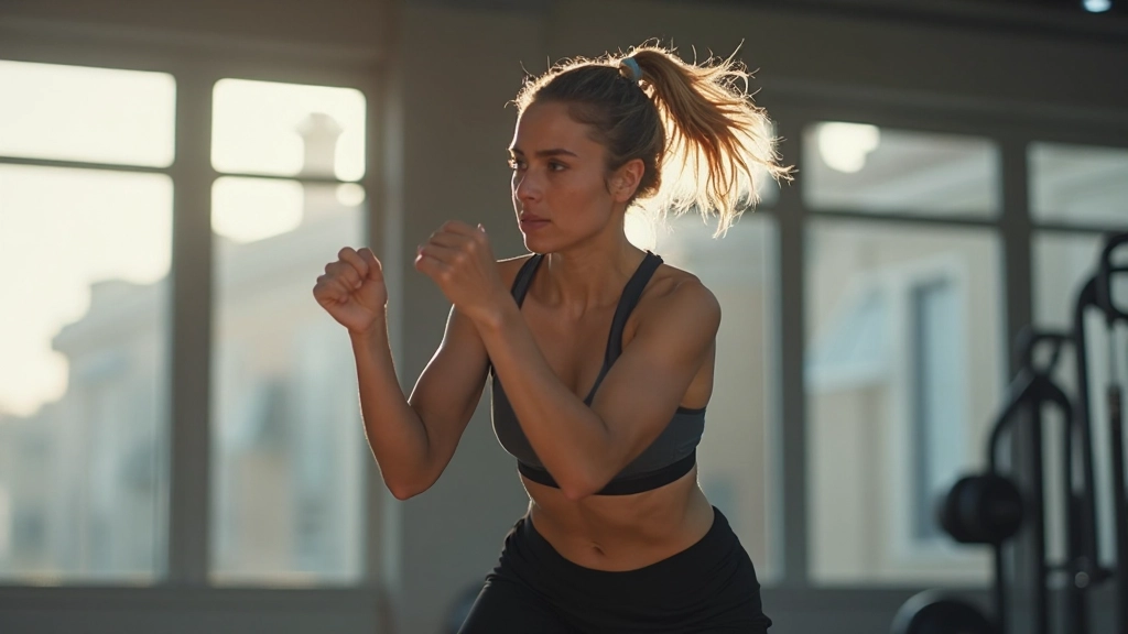 Человек занимается спортом в спортзале с высокой энергией