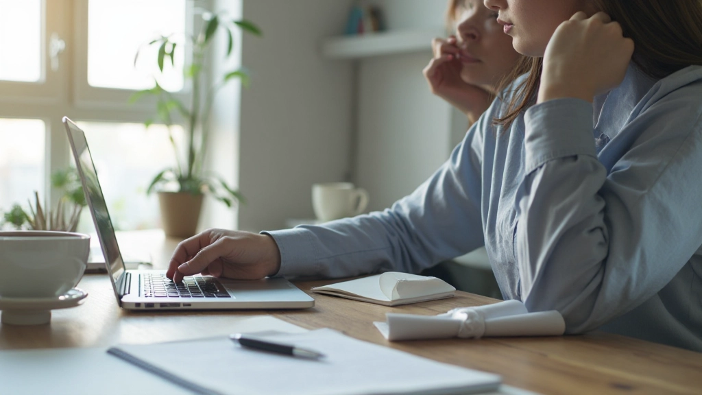Организованный рабочий стол с ноутбуком, блокнотом и ручками для управления задачами